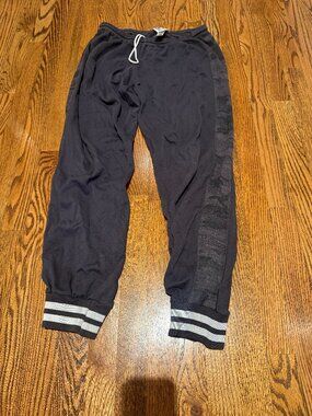 Hard Tail Forever Black Camo Stripe Jogger Sweatpants Size L